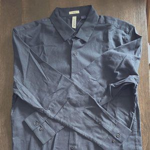 Artefact Nolan Stretch Jaspe Shirt Slim Navy Blue